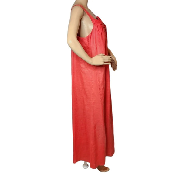 Max Studio 100% linen coral maxi dress. Women's size XL. - Picture 10 of 17